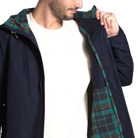 The North Face Hood Plaid Jacket Men Fruitvale Durable Water Repellent NF0A4QZJ - Picture 3 of 9